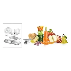 Accessoires pour kitchen machine BOSCH MUM5 - Lot VeggieLove: 1 acc. Râpeur/éminceur - 5 disques