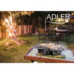 Adler AD 6602 Grill électrique-Barbecue avec chauffage amovible - 2000W