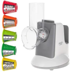 Adler AD 4815 Hachoir électrique Coupe-légumes 5 accessoires Coloris Blanc