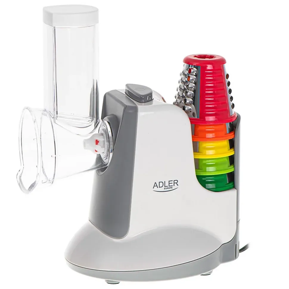 ADLER EUROPE AD4815 Hachoir électrique à légumes, râpe à 5 pointes y compris râpe, puissance 150 W