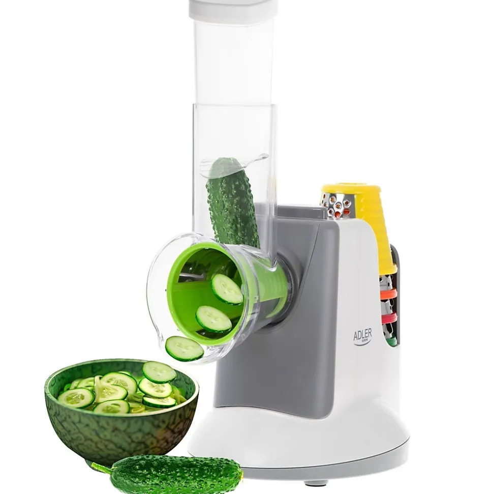 ADLER EUROPE AD4815 Hachoir électrique à légumes, râpe à 5 pointes y compris râpe, puissance 150 W