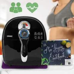 AF1 BK Friteuse à air chaud 1500W Air fryer Tiroir de 4,5 litres frire cuire rôtir griller sans matière grasse Duronic