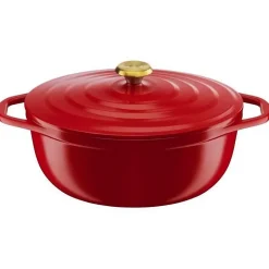 Air cocotte légère ovale 30 x 23 cm, fonte d'aluminium rouge