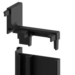 Angle extérieur pour rail de plan de travail noir Caraway Innovo GoodHome