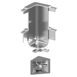 Angle intérieur pour rail de plan de travail acier brossé Caraway Innovo GoodHome