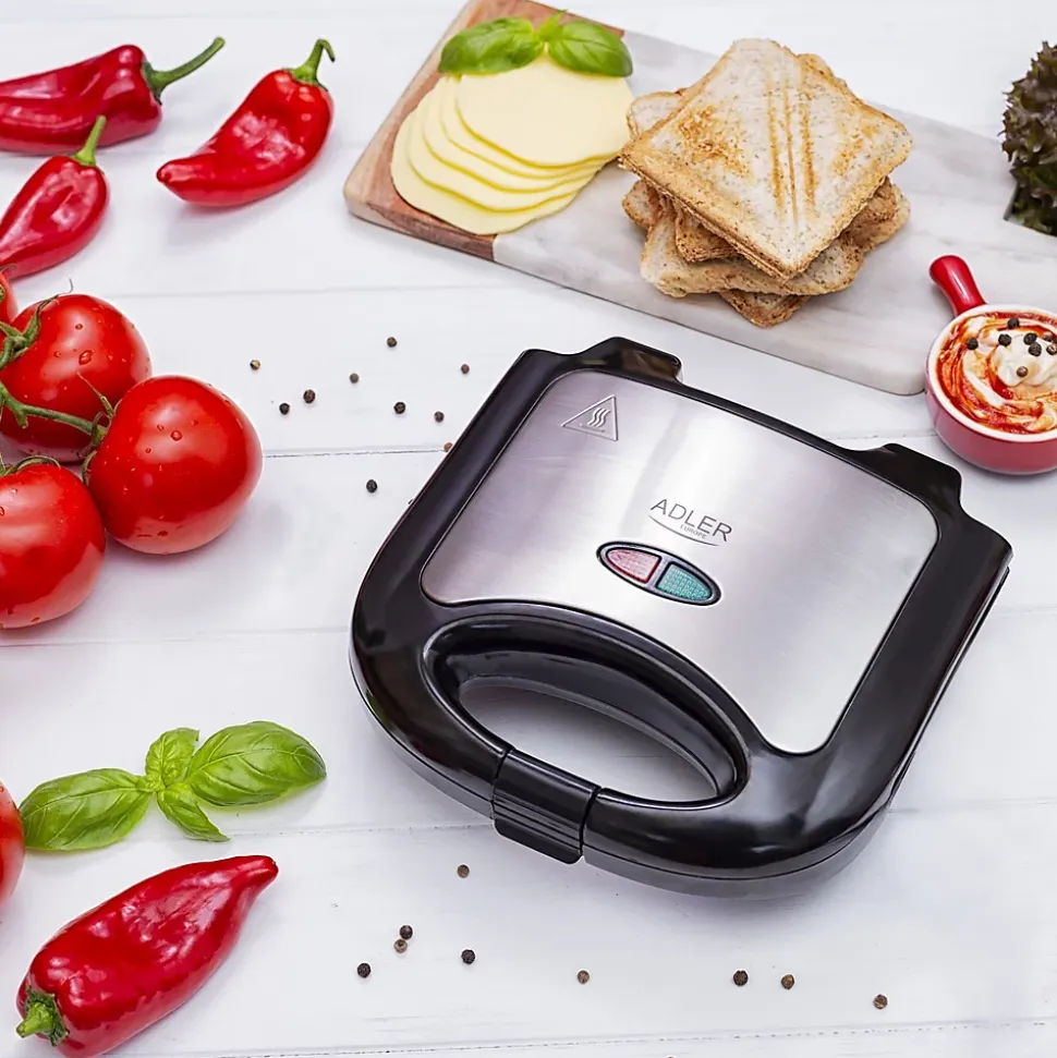 Appareil à sandwich croque monsieur AD 3015 - 850W - Anti adhésif