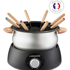 Appareil à Fondue - LAGRANGE - 349013 - 900 W - Cuve alu anti-adhésive - 8 fourchettes