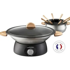 Appareil à Fondue et Wok Lagrange Classic 349019 900 W Noir et Gris