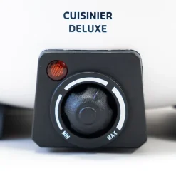 Appareil à fondue électrique 6 pers.800W Cuve 2L Anti-adhésif + 6 Fourchettes Inox Cuisinier DELUXE