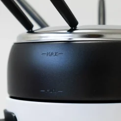 Appareil à fondue électrique 6 pers.800W Cuve 2L Anti-adhésif + 6 Fourchettes Inox Cuisinier DELUXE