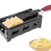 Appareil à raclette à bougies compact avec poêlon