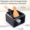 Appareil à raclette à la bougie en métal, spatule et bougies incluses - 1 personne - Linxor