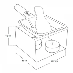 Appareil à raclette à la bougie en métal, spatule et bougies incluses - 1 personne - Linxor