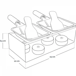 Appareil à raclette à la bougie en métal, spatules et bougies incluses - 2 personnes - Linxor
