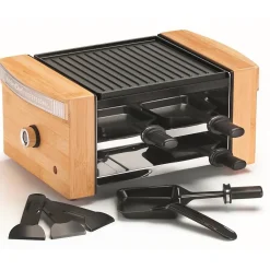 Appareil à raclette 4 personnes 750w Kitchen Chef KC.WOODLUX4