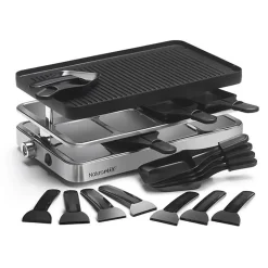 Appareil à raclette 8 personnes 1200w + grill + crêpe Naturamix RAC.INDUS-8