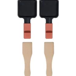 Appareil à raclette 2 personnes connectable DOC310R, 450W, Pierre naturelle, Rouge