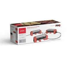 Appareil à raclette 2 personnes connectable DOC310R, 450W, Pierre naturelle, Rouge