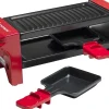 Appareil à raclette 2 personnes 350w + gril noir/rouge Bestron AGR102