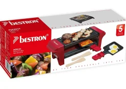 Appareil à raclette 2 personnes 350w + gril noir/rouge Bestron AGR102