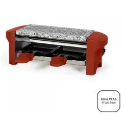 Appareil à raclette 2 personnes 350w rouge Livoo DOC156RO