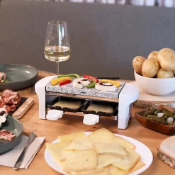Appareil à raclette & pierrade pour 2 personnes blanc 350W
