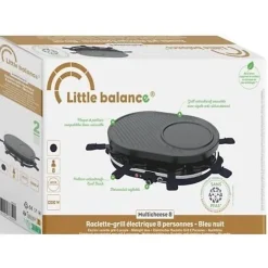 Appareil à raclette 3-en-1 - LITTLE BALANCE - Multi Cheese - 8 personnes - 1200 W - Bleu nuit
