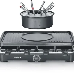 Appareil à raclette et fondue SEVERIN - RG2347 - Jusqu'à 8 personnes - 1400W