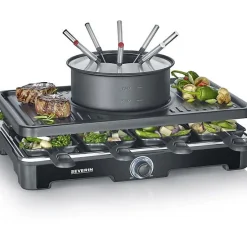 Appareil à raclette et fondue SEVERIN - RG2347 - Jusqu'à 8 personnes - 1400W