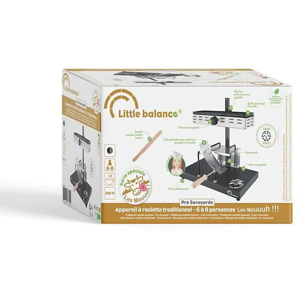 Appareil à raclette LITTLE BALANCE - Savoyarde Demi Meule - Jusqu'à 6 personnes - Design Meuuuh - 850W