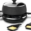 Appareil à raclette multifonction noir et inox 850 W