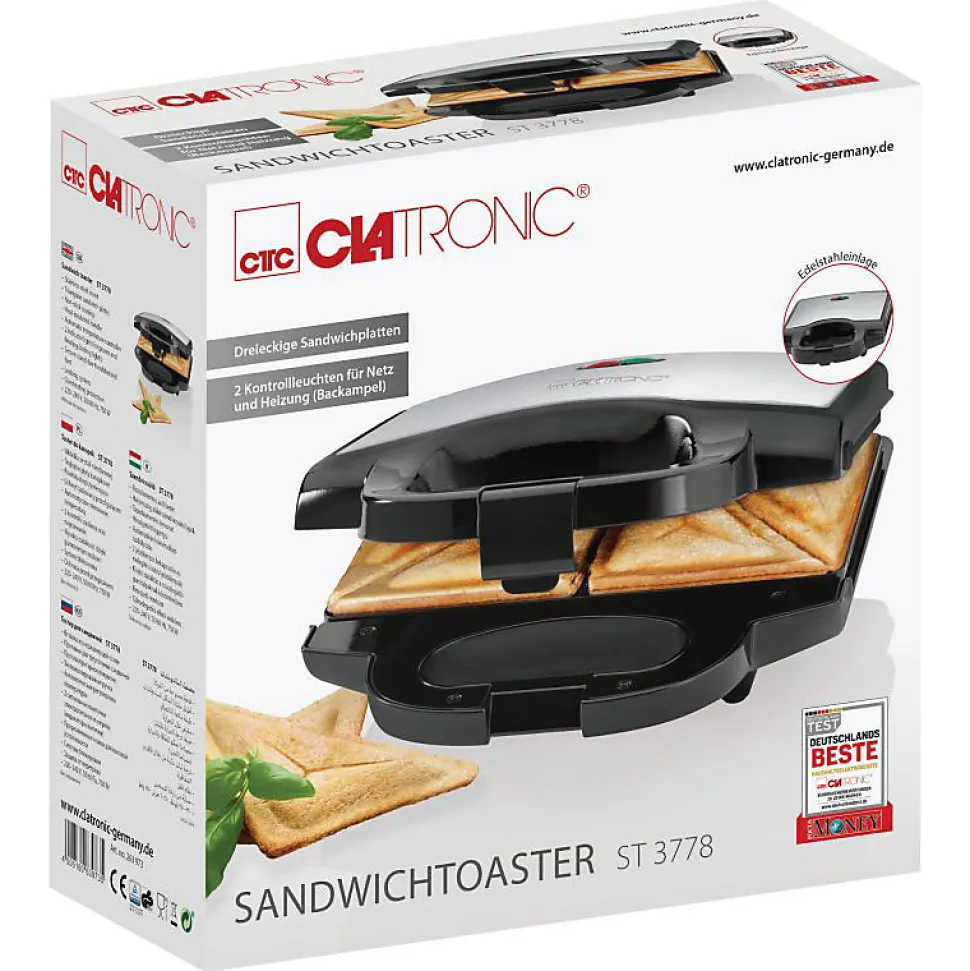 Appareil à Sandwich et Croque-Monsieur Clatronic ST3778