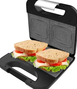 Appareil à sandwich 800W avec plaques carrées antiadhésives