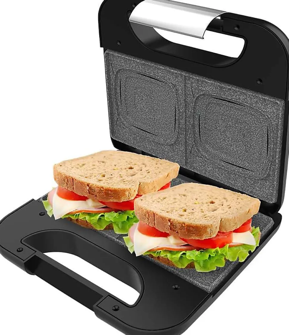 Appareil à sandwich 800W avec plaques carrées antiadhésives