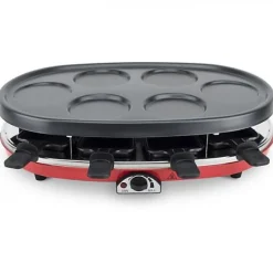 Appareil a Raclette 4 en 1 HKoeNIG - RP418 - Juqu'a 8 personnes - 3 plaques interchangeables - Température réglable - 1500W