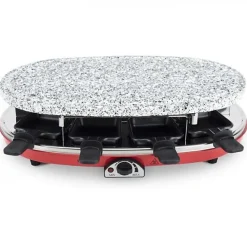 Appareil a Raclette 4 en 1 HKoeNIG - RP418 - Juqu'a 8 personnes - 3 plaques interchangeables - Température réglable - 1500W