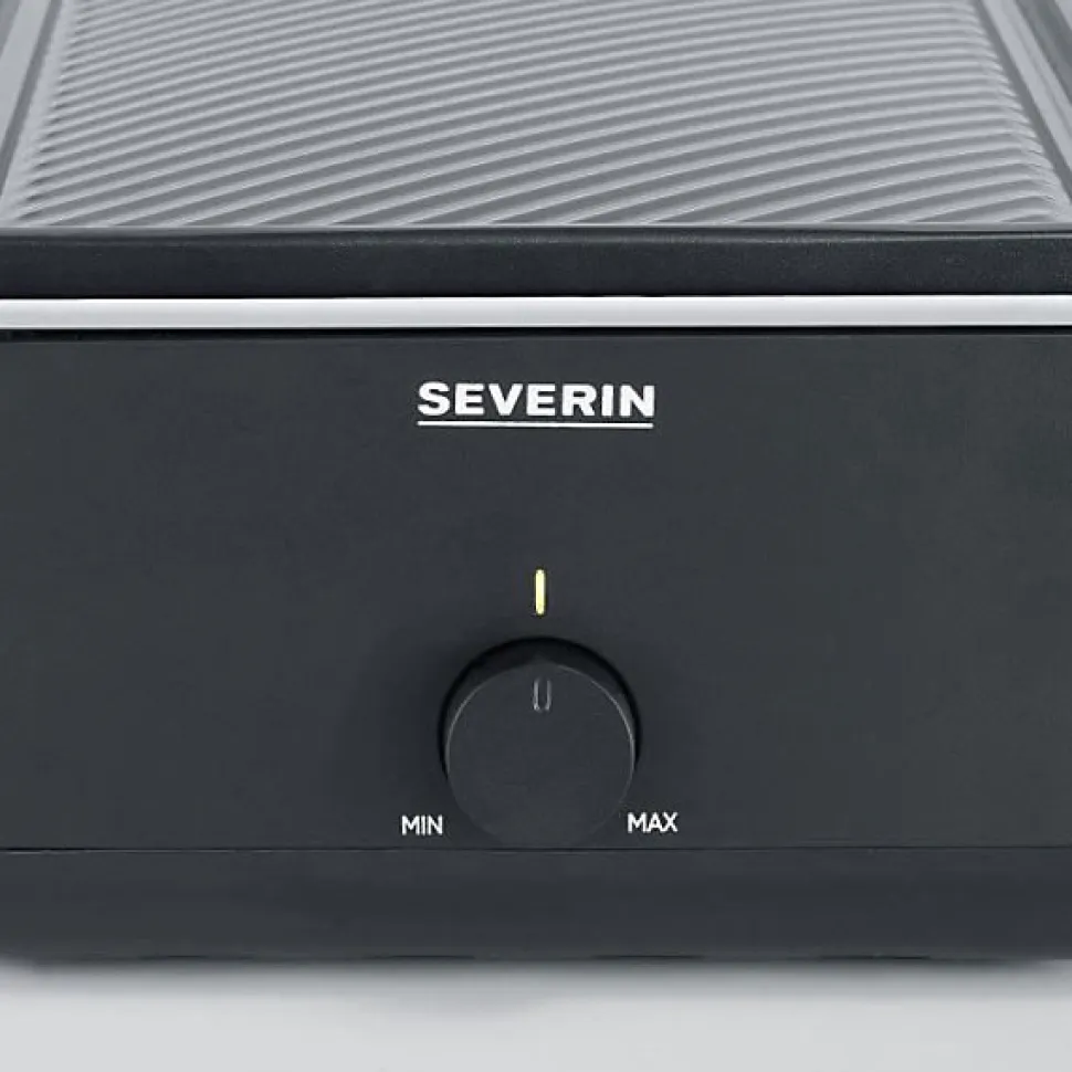 Appareil a raclette - SEVERIN - RG2365 - 8 personnes - Plaque de cuisson céramique 48 x 24 cm - Gril raclette 1300 W - Noir