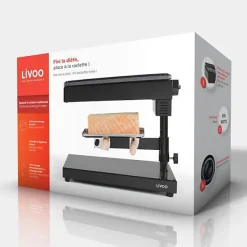 Appareil a Raclette traditionnel - LIVOO - DOC159 - 600W - 6 a 8 personnes - Porte fromage amovible - 2 spatules