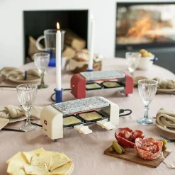 Appareil a raclette Livoo DOC310C 2 personnes 450 W creme