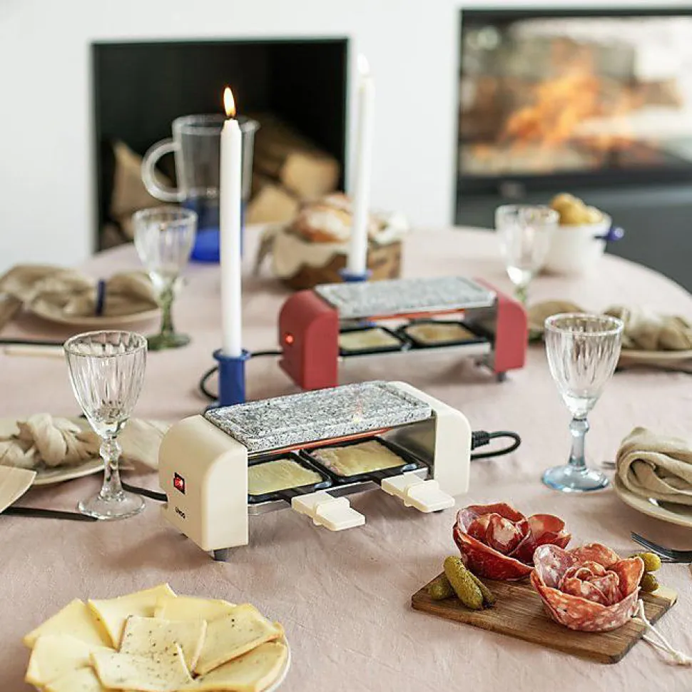 Appareil a raclette Livoo DOC310C 2 personnes 450 W creme