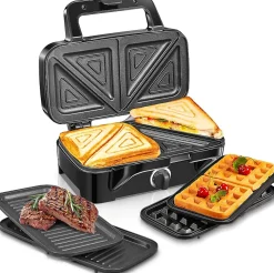 Appareil Croque Monsieur 3 en 1 1200W noir