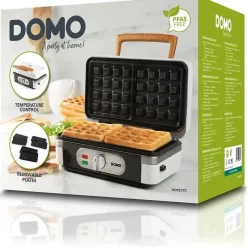 Appareil 3-en-1 DOMO DO9277C 1100 W blanc plaques céramique amovibles