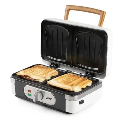 Appareil 3-en-1 DOMO DO9277C 1100 W blanc plaques céramique amovibles