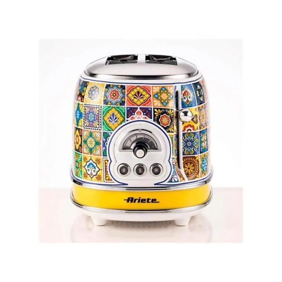 ARIETE Grille-pain Vintage Positano 2 fentes 810W Design Rétro