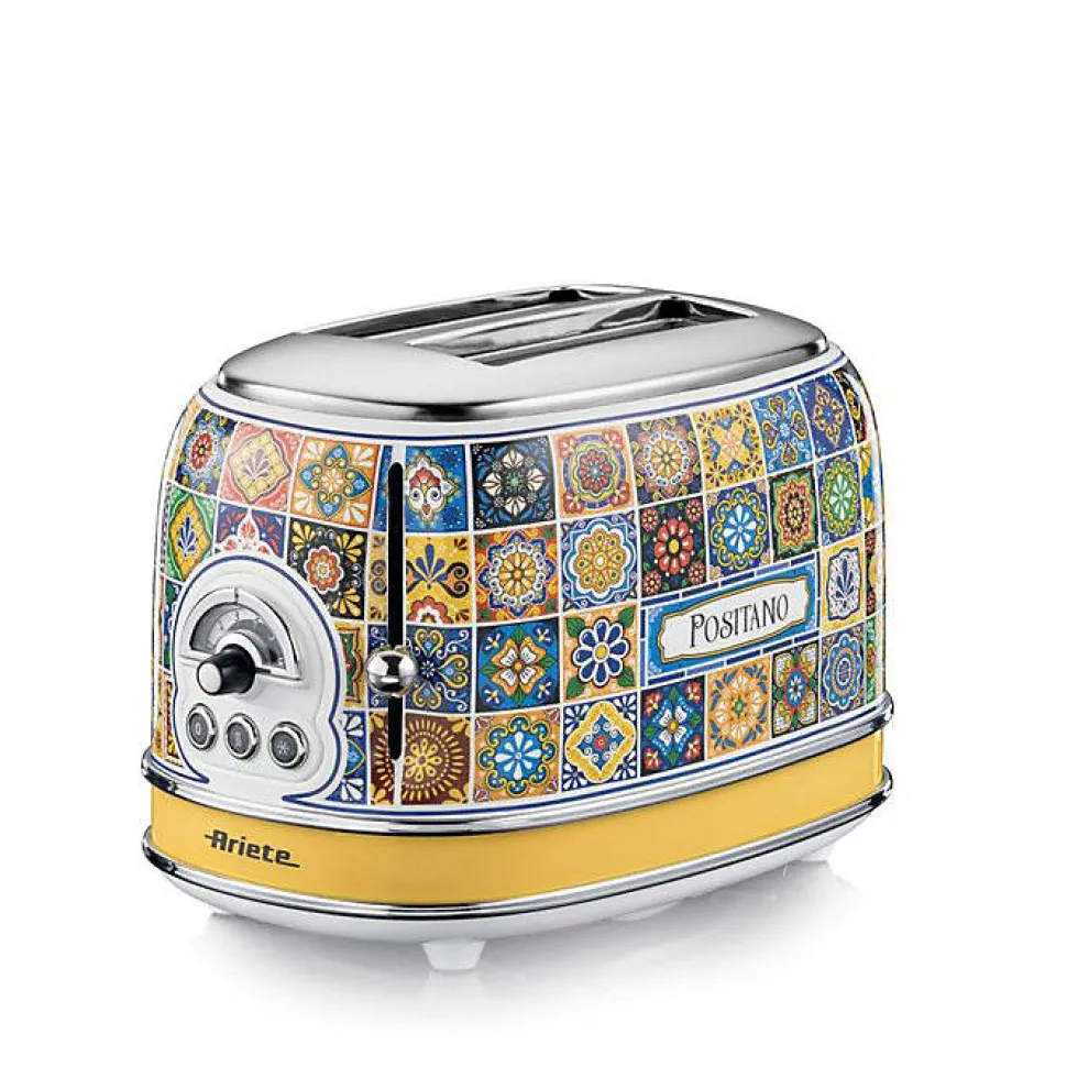 ARIETE Grille-pain Vintage Positano 2 fentes 810W Design Rétro