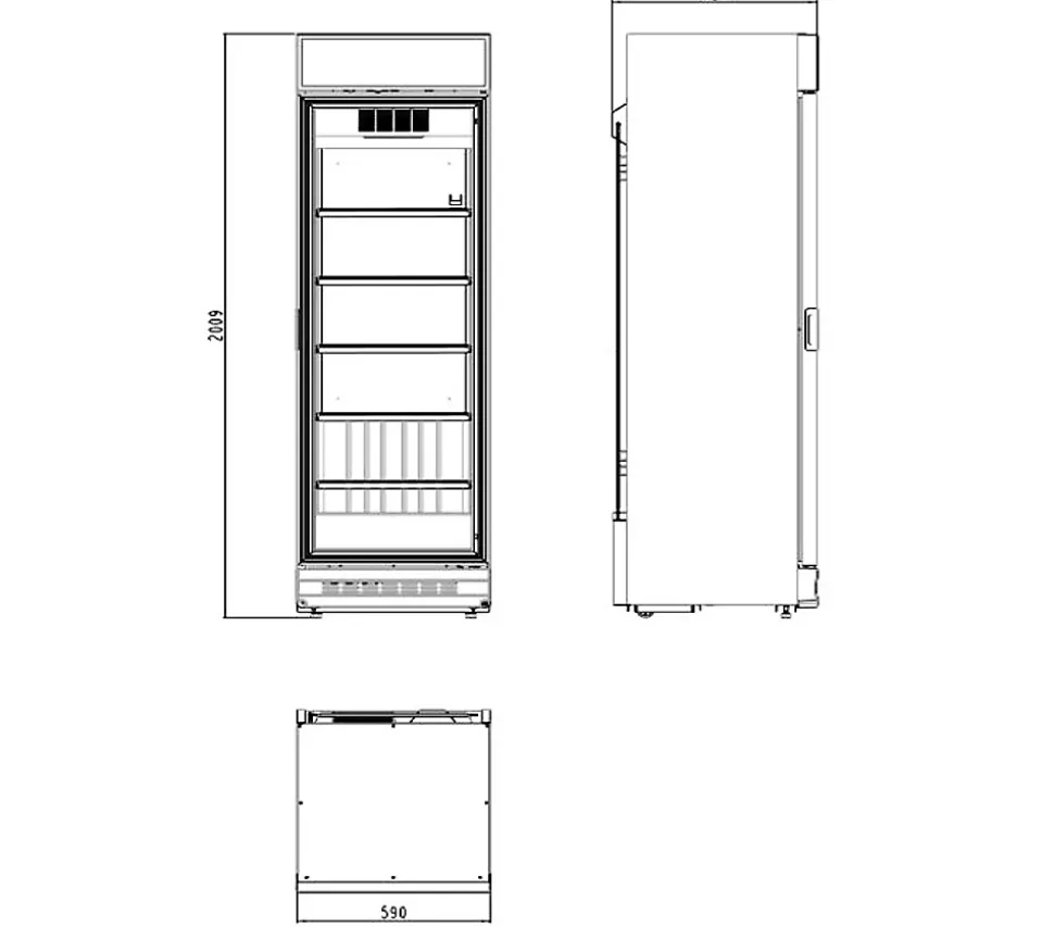 Armoire à Boissons FIZZ 42 Blanche 590x629x2006mm - IARP
