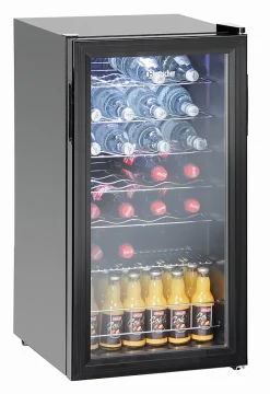 Armoire à Boissons Noire 88 L - 28 Bouteilles - Bartscher