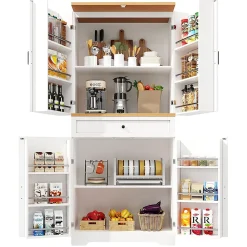 Armoire de cuisine haut de gamme avec 12 compartiments,80x40x180cm,en MDF et aggloméré,moderne