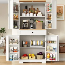 Armoire de cuisine haut de gamme avec 12 compartiments,80x40x180cm,en MDF et aggloméré,moderne