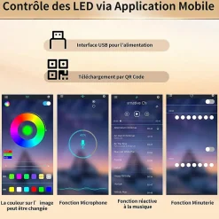 Armoire de salon, de cuisine et de salle à manger,120x40x180cm, MDF tissé, avec tiroirs, portes et éclairage LED